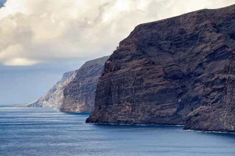 View of Los Gigantes cliffs. Tenerife, Canary Islands. Stock Photos