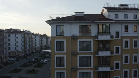 View of a low-rise residential complex Video stock 134659033