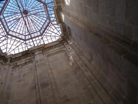 View from a lower angle of a skylight Stock Photos