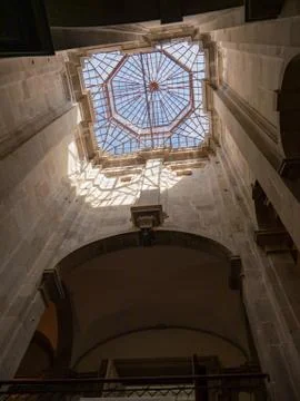 View from a lower angle of a skylight Stock Photos