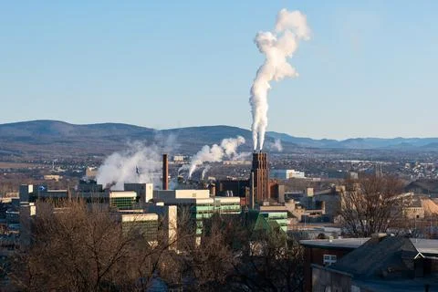 View of the lower city of Quebec Stock Photos