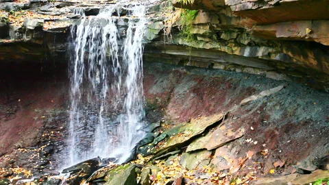 View of Lower Devils Punchbowl Falls in Ontario, Canada Stock Footage 136531623