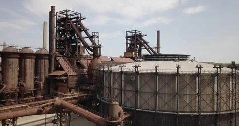 View of the lower Vitkovice district in Ostrava, Czech Republic. Video stock 121400422