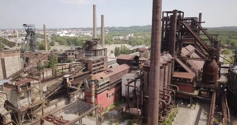 View of the lower Vitkovice district in Ostrava, Czech Republic. 스톡 동영상 121400500