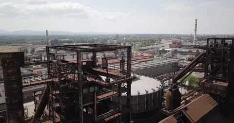 View of the lower Vitkovice district in Ostrava, Czech Republic. Stock-Footage 121400523