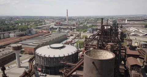 View of the lower Vitkovice district in Ostrava, Czech Republic. Vidéo 121400552