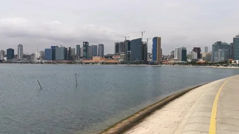 View at the Luanda bay and Luanda margin... | Stock Video | Pond5