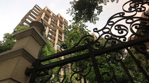 View of Luxury Condominium Complex Shanghai Former French Concession Stock Footage 39594744