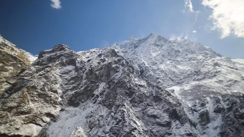 View from Machapuchare Base Camp while on Annapurna Base Camp Trek 動画素材 97029503