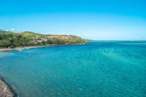 View from the Maconde viewpoint in Mauritius Stock Photos