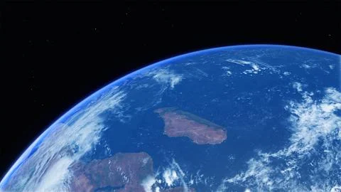 The view of the Madagascar from space. Stock Illustration