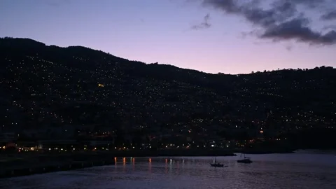 View of Madeira at dawn Video stock 245376095