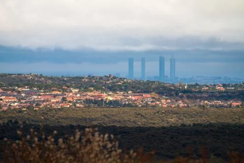 View of Madrid From Mountains Stock Photos