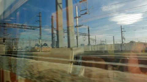 View of Madrid from the train window Video stock 102817091