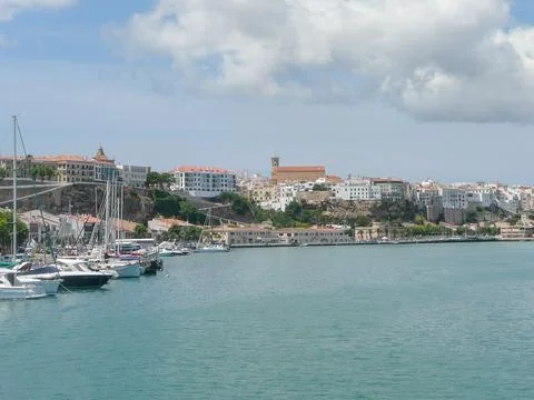 View of Mahon Minorca Stock Photos
