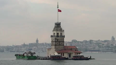 View of the maiden's tower at wide angle Video stock 147022195