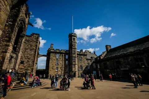 View of main building from the inside of the Edinburgh Castle, in Scotland, U Stock Photos