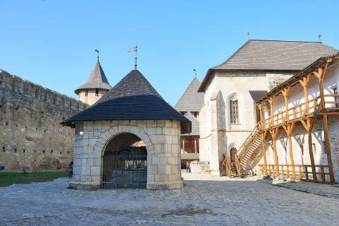 View from main courtyard Stock Photos