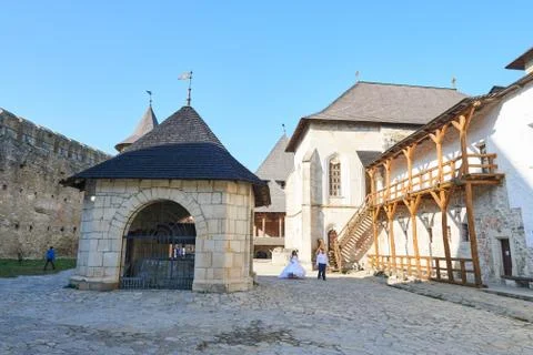 View from main courtyard Stock Photos