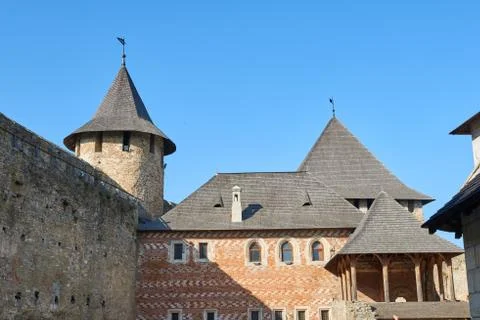 View from main courtyard Stock Photos