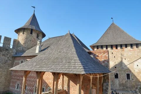 View from main courtyard Stock Photos
