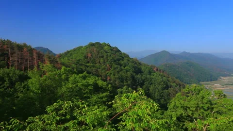 The View of the Main Enclosure and the Valley Towards Bikazura and Shakyo-yu Vídeo Stock 330484567