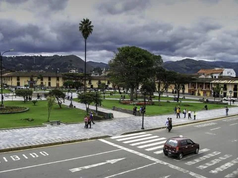 View of Main Square Cajamarca Peru Stock Photos