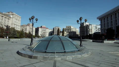 View of the main square of Ukraine Stock Footage 247699458