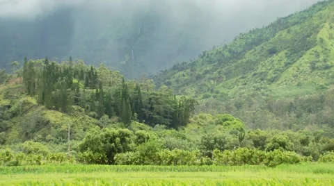 View of Makana Mountain Stock Footage 54592492