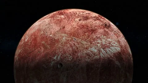 View Makemake fictional planet 3d on space Stock Footage 221910709