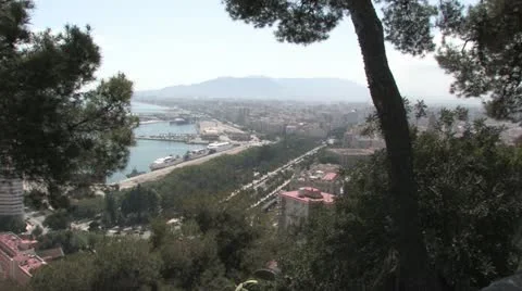 View to Malaga, Southern Spain Видео 11899790