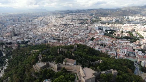View of Malaga, Spain Stock Footage 101521252