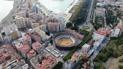View of Malaga, Spain Stock Footage 101528660