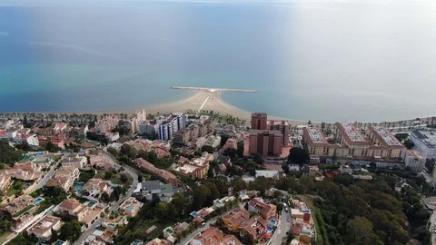 View of Malaga, Spain Stock Footage
