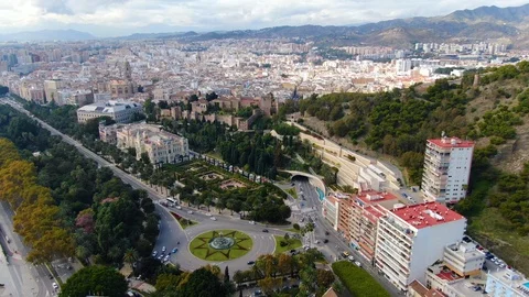 View of Malaga, Spain Stock Footage 101531981