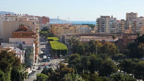 View of Malaga, Spain Stock Footage 101533410