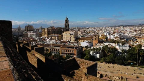 View of Malaga, Spain Stock Footage 101533645