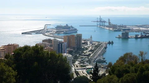 View of Malaga, Spain Stock Footage 101533830