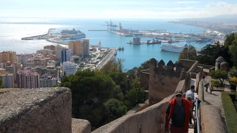 View of Malaga, Spain Stock Footage 101533976