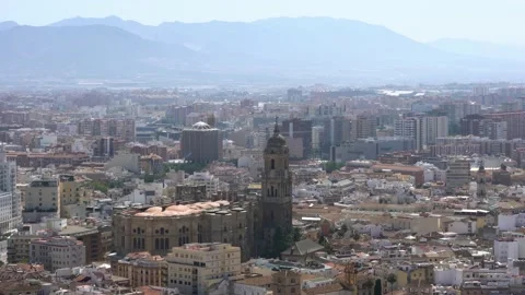 View of Malaga on a sunny day Stock Footage 159172688