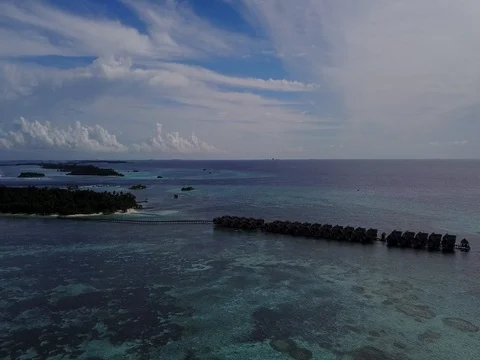 View of Maldivian ocean Stock Footage 77218817