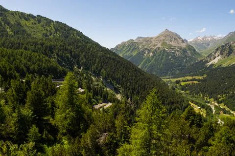 View from Maloja pass Stock Photos