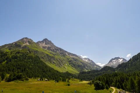 View from Maloja pass Stock Photos