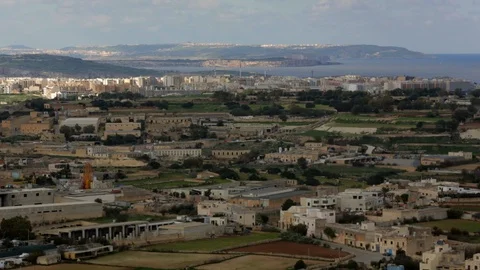 View on Maltese landscape Stock Footage 108609005