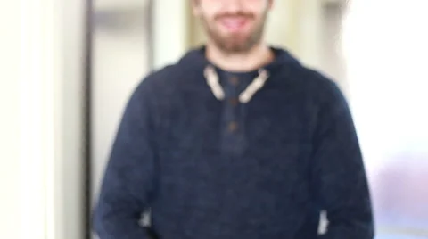 View of man hands holding bunch of broccoli Stock Footage 59541793