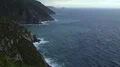View from Manarola town on Cinque Terre coastline, bad weather, landscape HD Footage
