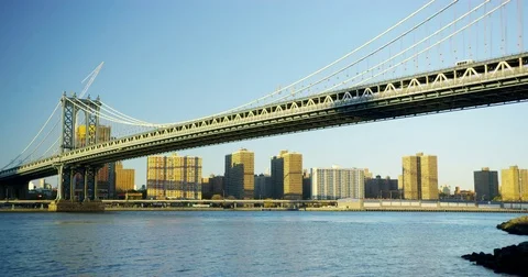 View of Manhattan Bridge. Stock Footage 73333559