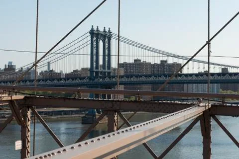 View of the Manhattan Bridge Stock Photos