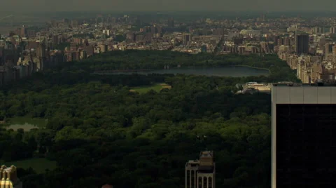 View of Manhattan skyline and central park Stock-Footage 51564677