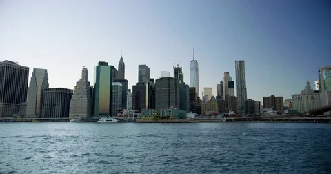 View of Manhattan Skyline. Stock Footage 72990824